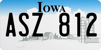 IA license plate ASZ812