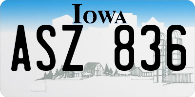 IA license plate ASZ836