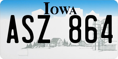 IA license plate ASZ864