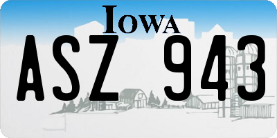 IA license plate ASZ943