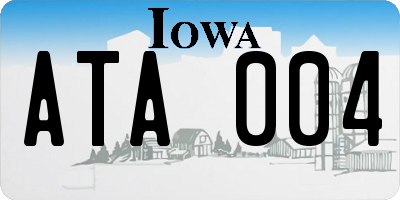 IA license plate ATA004