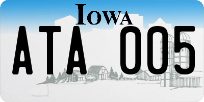 IA license plate ATA005