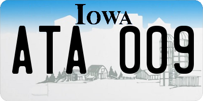 IA license plate ATA009