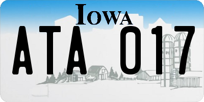 IA license plate ATA017