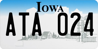 IA license plate ATA024