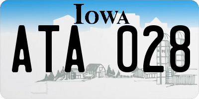 IA license plate ATA028
