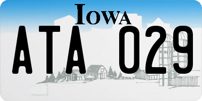 IA license plate ATA029