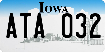 IA license plate ATA032