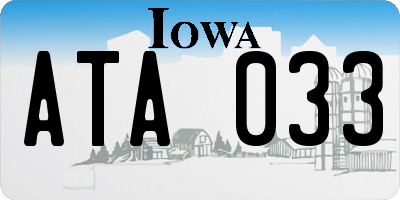 IA license plate ATA033