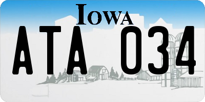 IA license plate ATA034