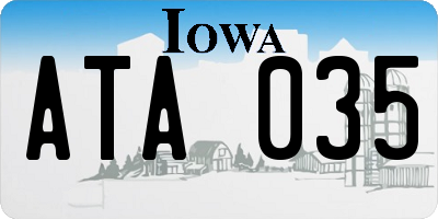 IA license plate ATA035