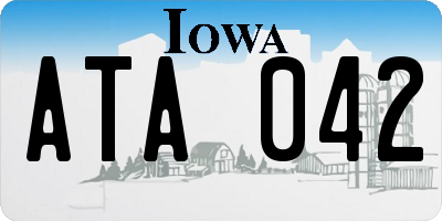 IA license plate ATA042