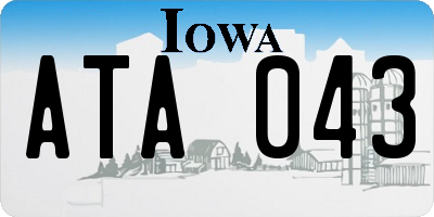 IA license plate ATA043