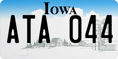 IA license plate ATA044