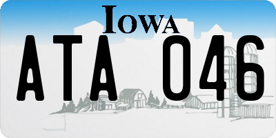 IA license plate ATA046
