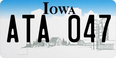 IA license plate ATA047