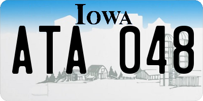 IA license plate ATA048