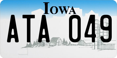 IA license plate ATA049