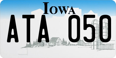 IA license plate ATA050