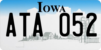 IA license plate ATA052