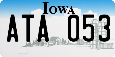 IA license plate ATA053