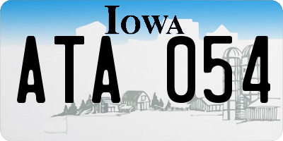 IA license plate ATA054