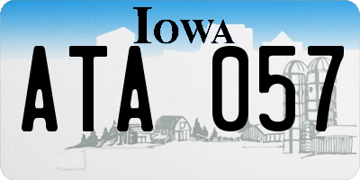 IA license plate ATA057