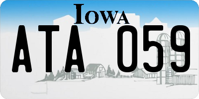 IA license plate ATA059