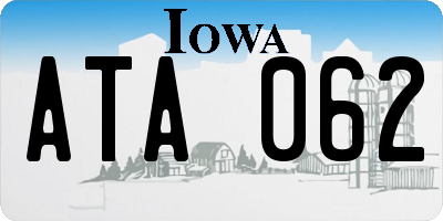 IA license plate ATA062