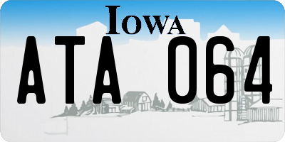 IA license plate ATA064