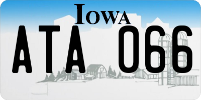 IA license plate ATA066