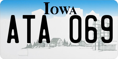 IA license plate ATA069