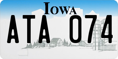 IA license plate ATA074