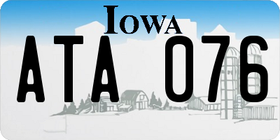 IA license plate ATA076