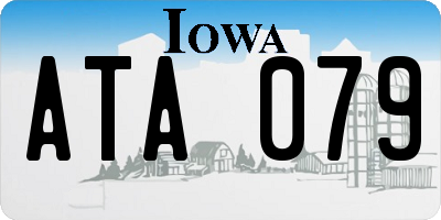 IA license plate ATA079