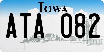 IA license plate ATA082