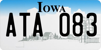 IA license plate ATA083