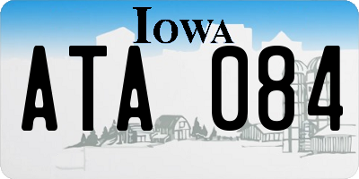 IA license plate ATA084