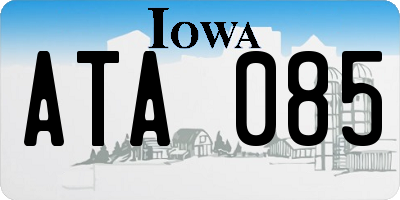 IA license plate ATA085