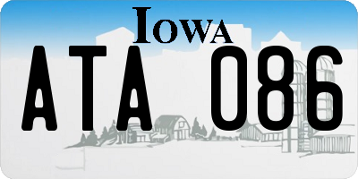 IA license plate ATA086