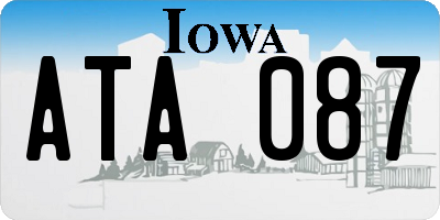 IA license plate ATA087