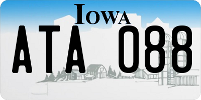IA license plate ATA088
