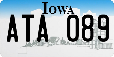 IA license plate ATA089