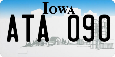 IA license plate ATA090