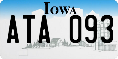 IA license plate ATA093