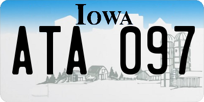 IA license plate ATA097