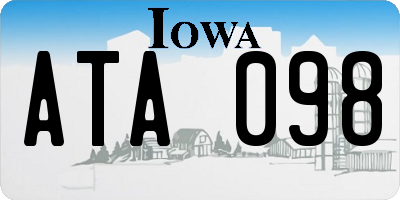 IA license plate ATA098