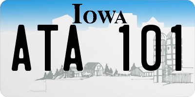 IA license plate ATA101