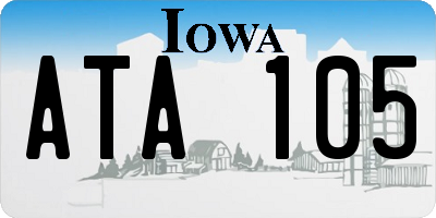IA license plate ATA105