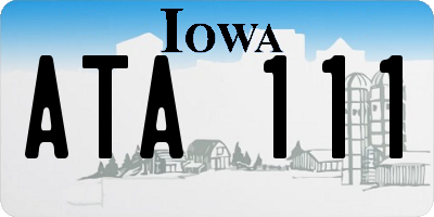 IA license plate ATA111